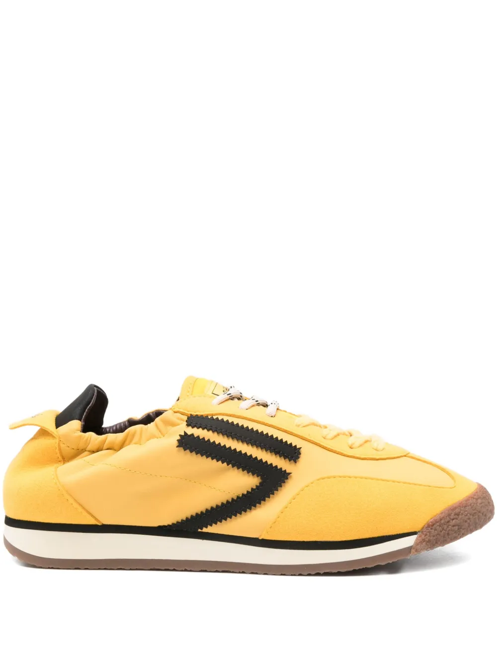 Puraai Panther stripe-detail sneakers Yellow