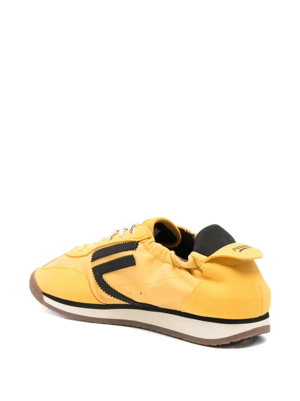 Puraai Panther stripe-detail sneakers Yellow