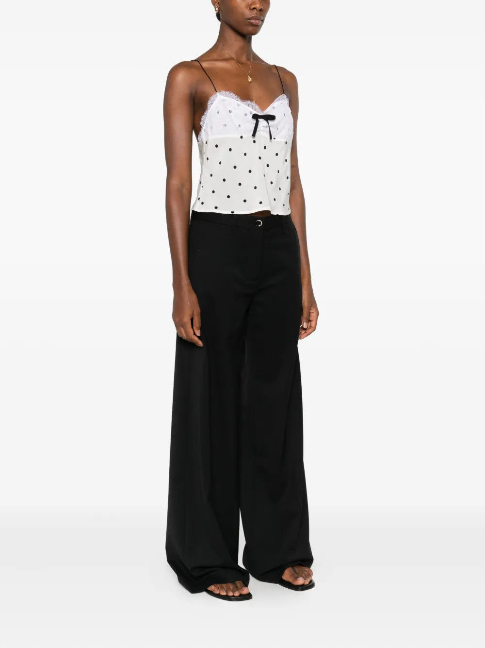 Nine In The Morning stretch-wool trousers - Zwart