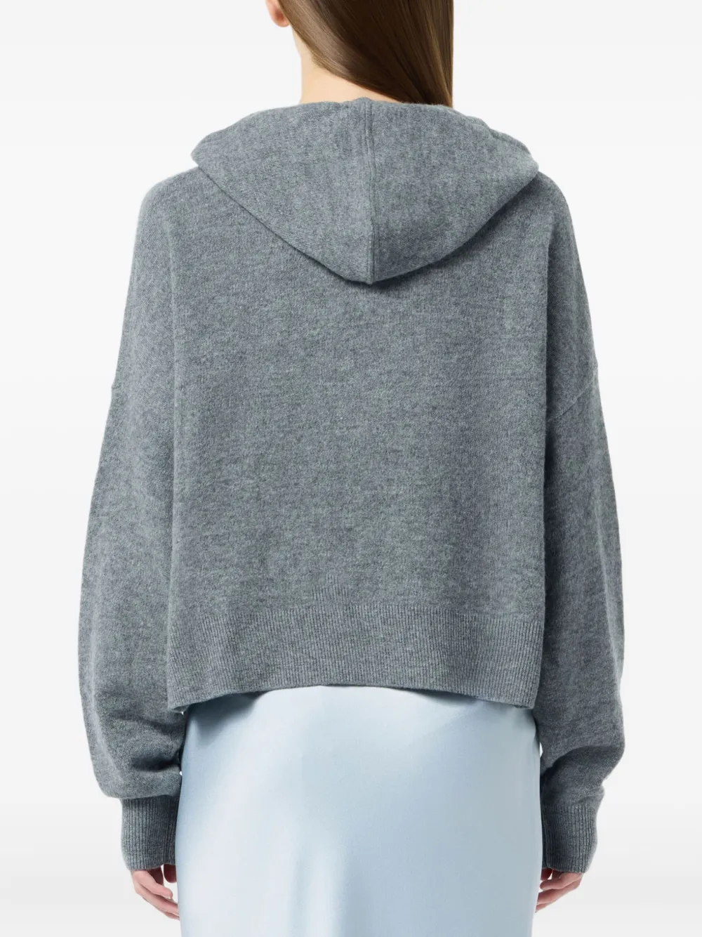 Blumarine Hoodie verfraaid met kristallen Grijs