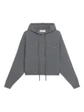 Blumarine crystal-embellished hoodie - Grey