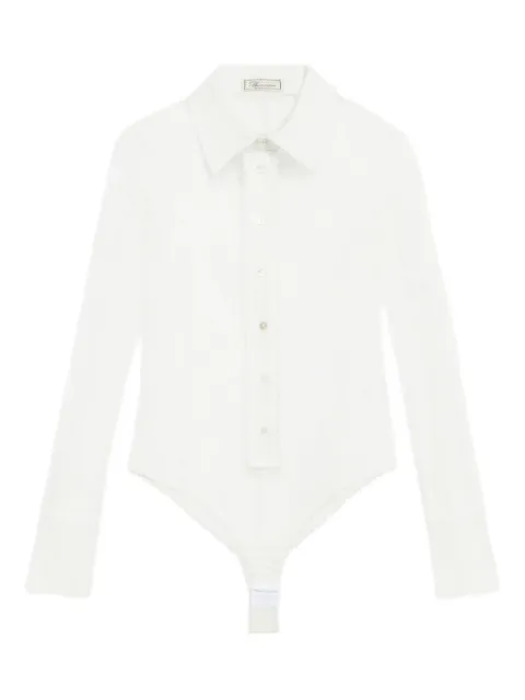 Blumarine camisa con paneles de encaje