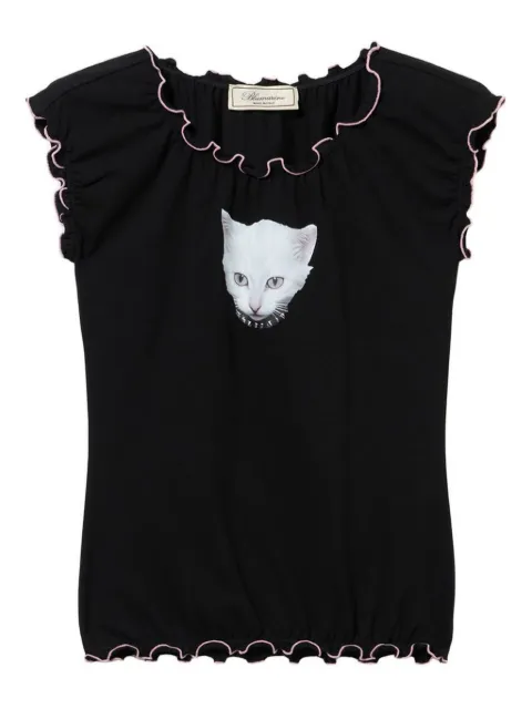 Blumarine t-shirt imprimé à volants