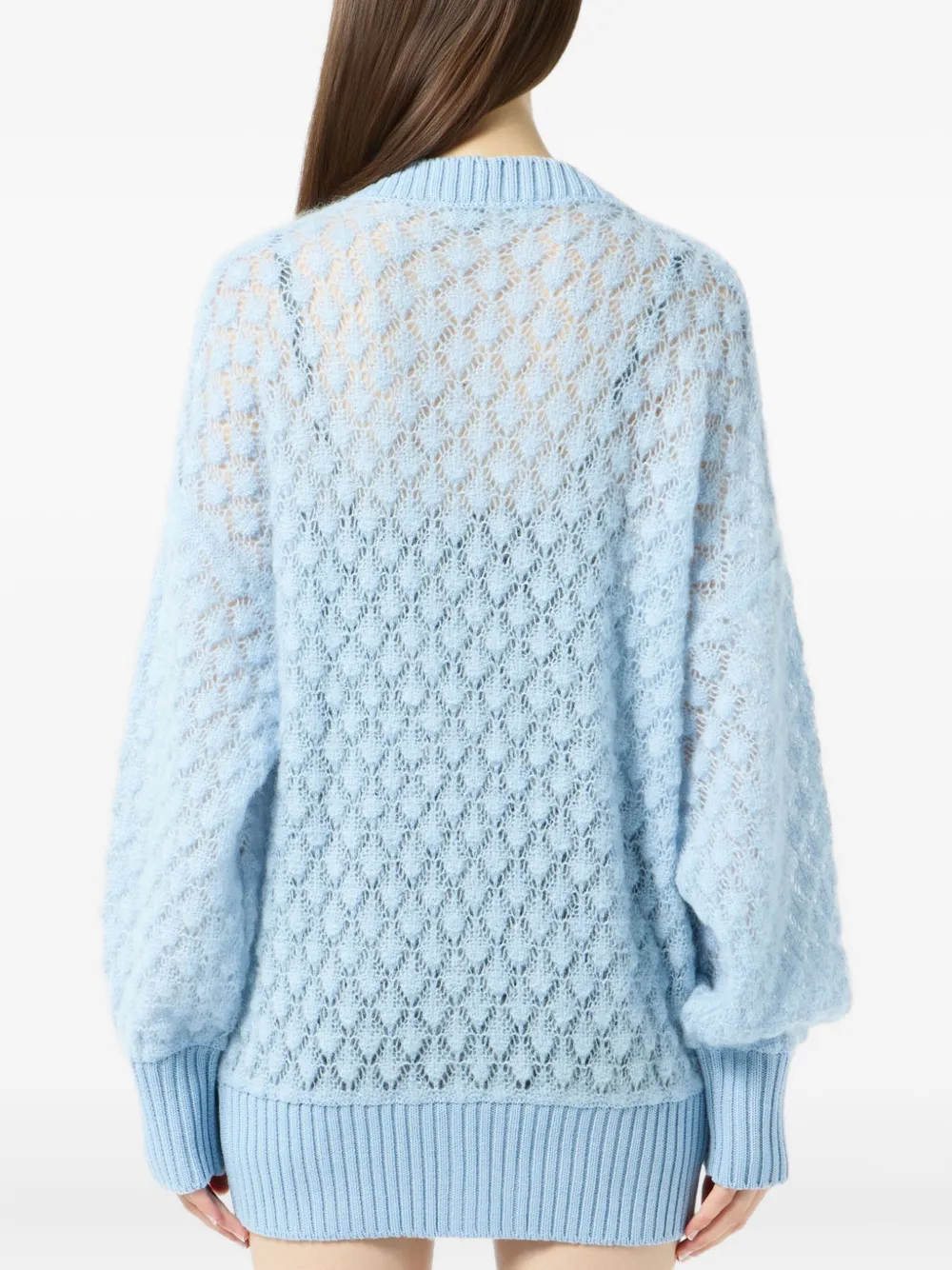 Blumarine Vest met knopen en textuur Blauw