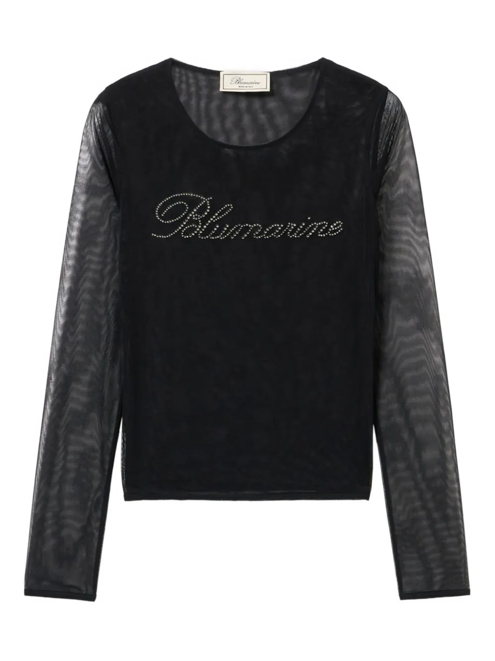 Blumarine Verfraaide mesh top Zwart