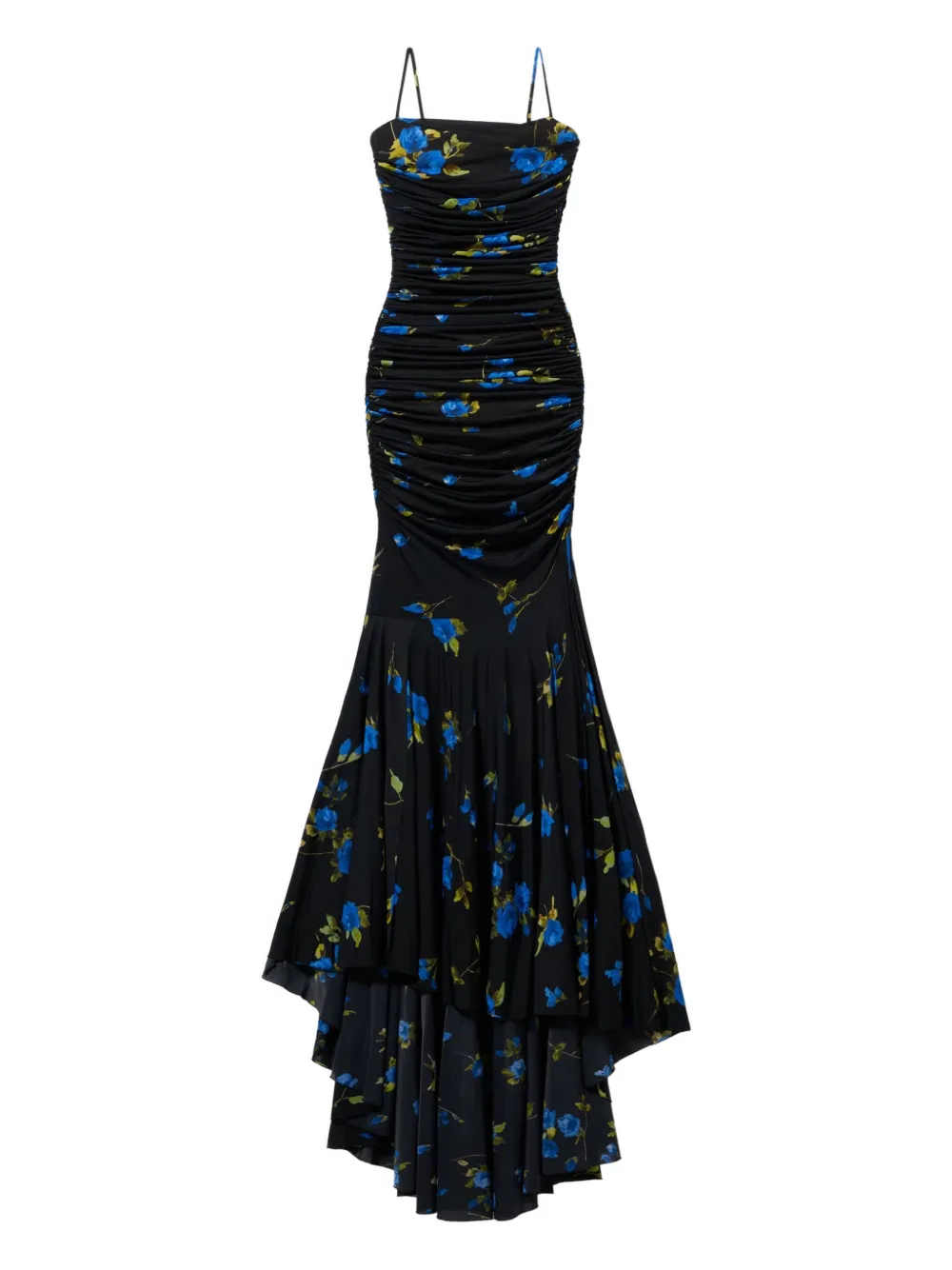 Blumarine Maxi-jurk met bloemenprint Blauw