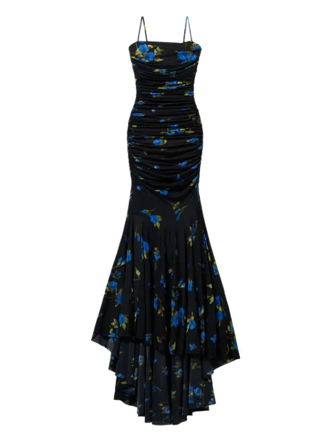 Blumarine floral-print ruched maxi dress