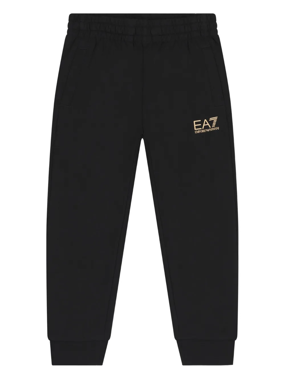 Emporio Ar i Kids logo-print track pants Zwart