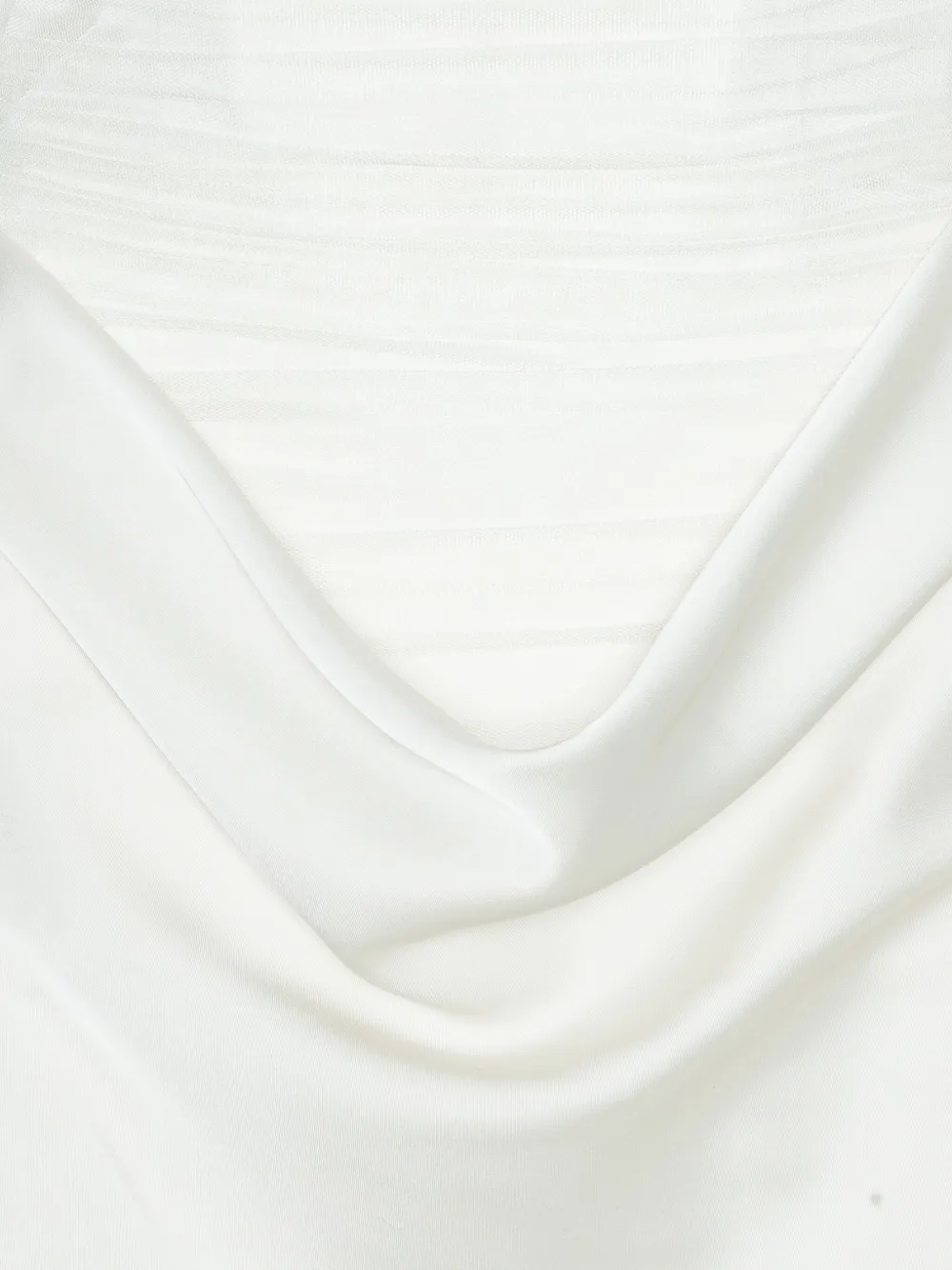 Rotate Birger Christensen Ruched Tulle And Satin Maxi Dress In White