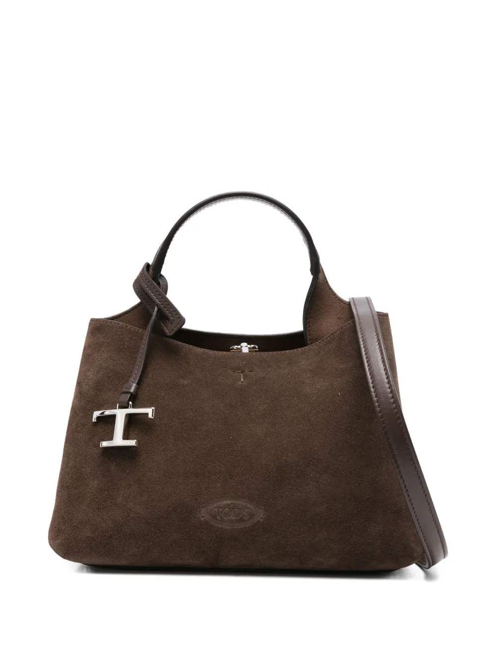 Tod's suede top-handle tote bag - Bruin