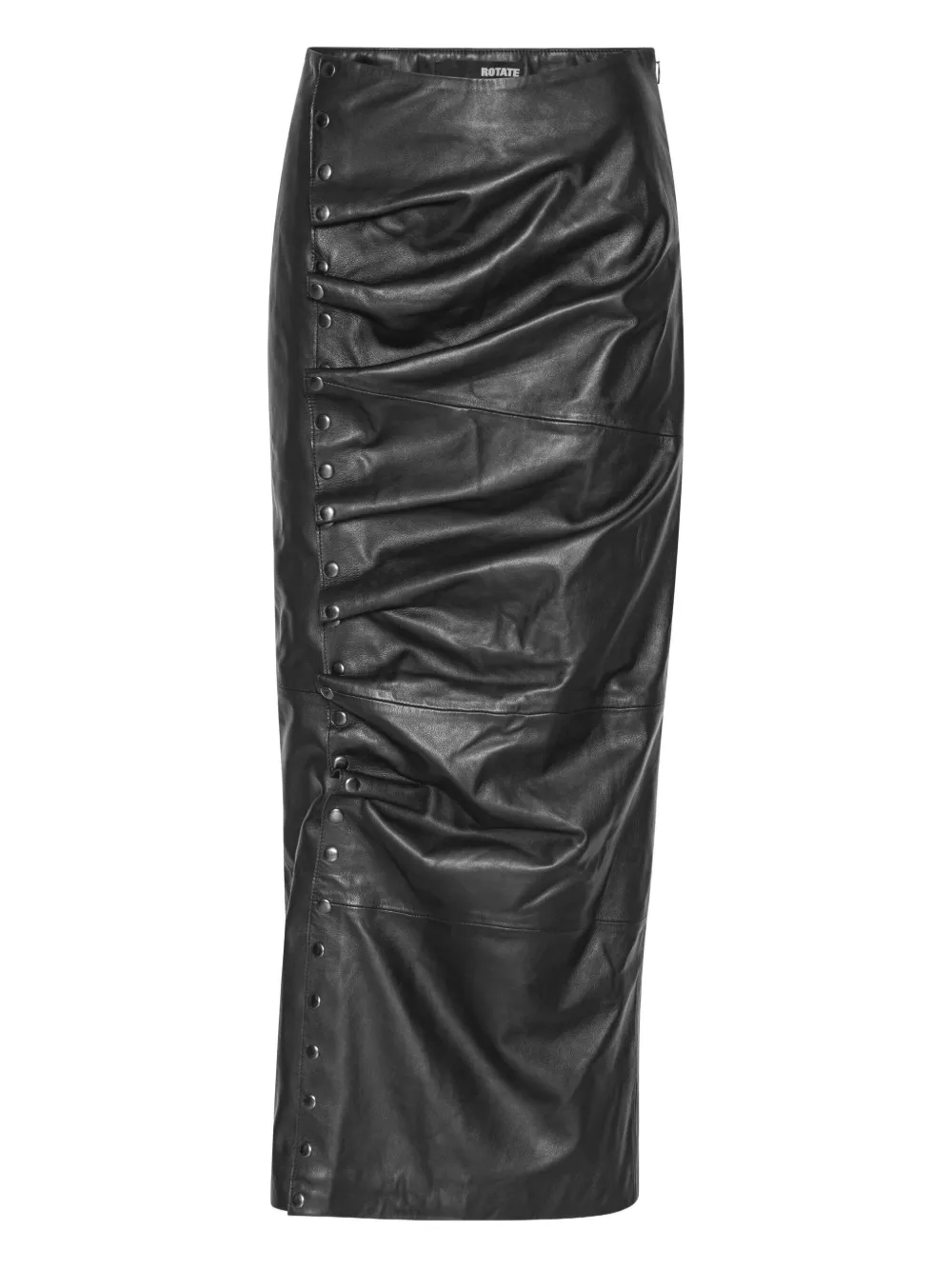 Rotate Birger Christensen Leather Maxi Skirt In Black