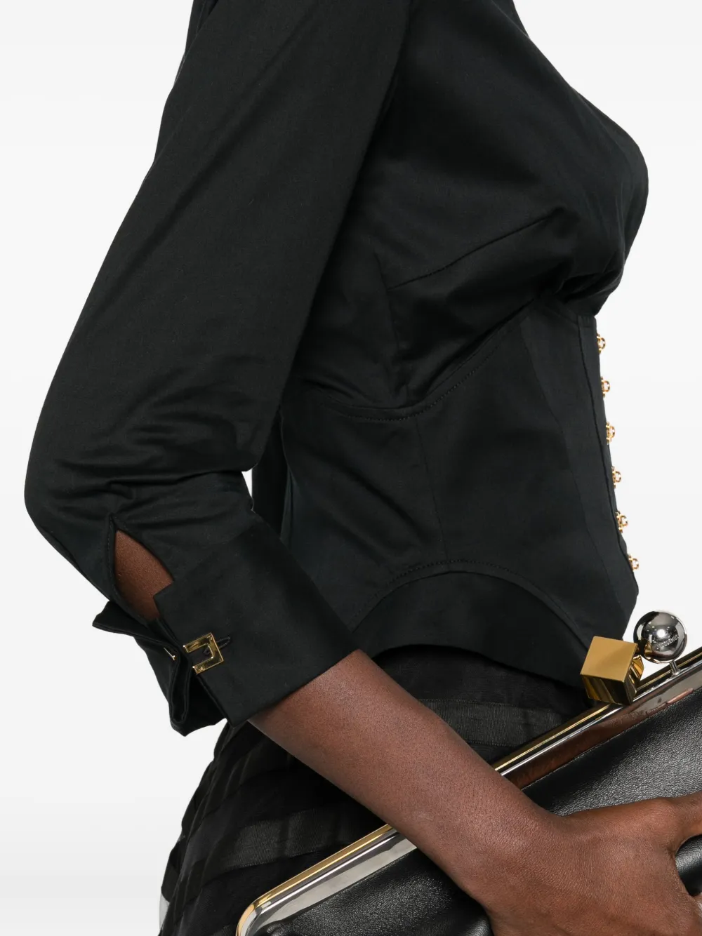 Elisabetta Franchi Blouse met V-hals Zwart