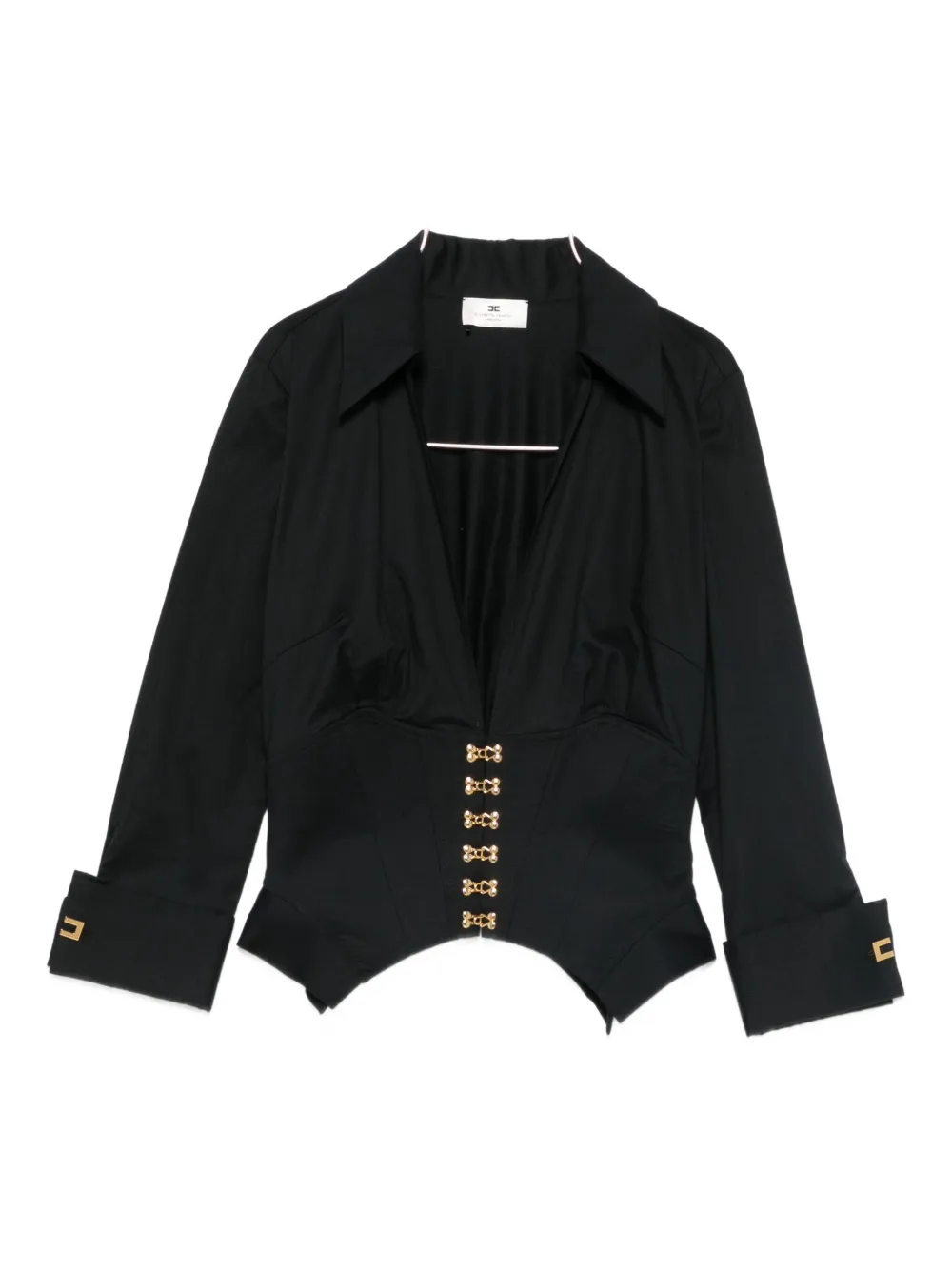 Elisabetta Franchi V-neck Blouse In Black