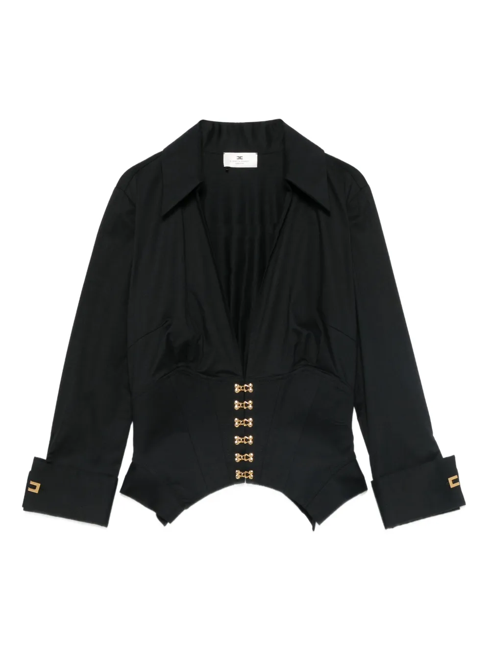 Elisabetta Franchi Blouse met V-hals Zwart