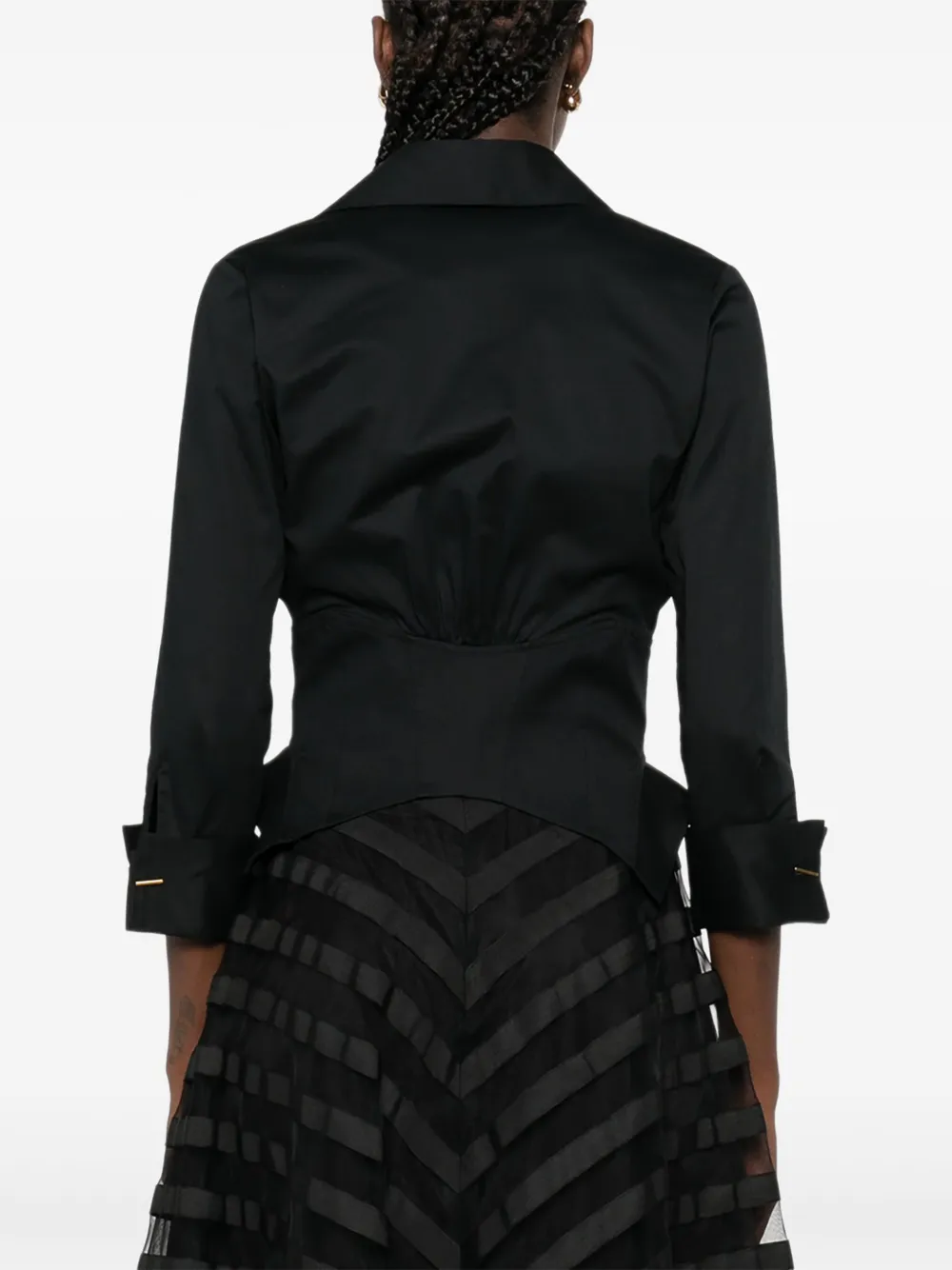 Elisabetta Franchi Blouse met V-hals Zwart