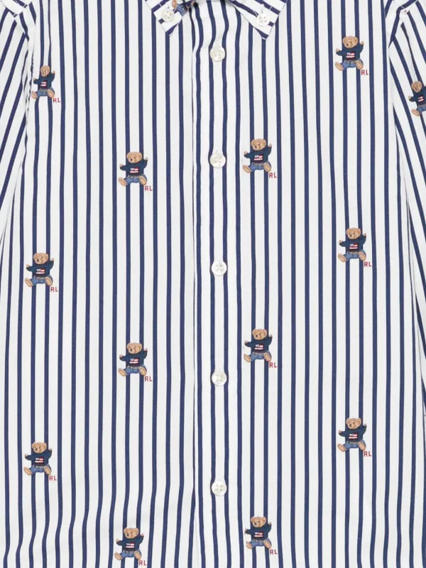 POLO RALPH LAUREN KIDS ストライプ シャツ | ホワイト | FARFETCH JP