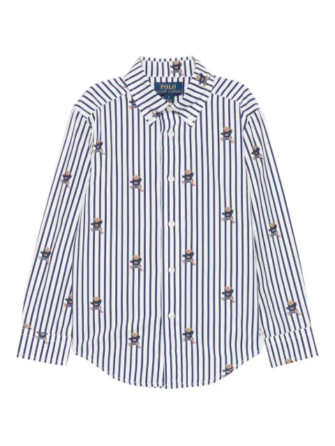 POLO RALPH LAUREN KIDS stripe bear shirt