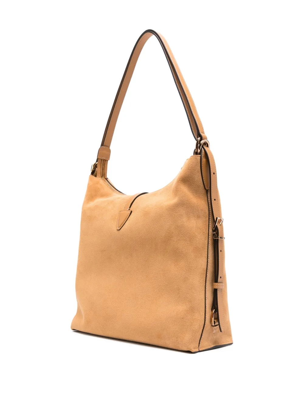 Tod's Timeless suede T-buckle shoulder bag - Bruin