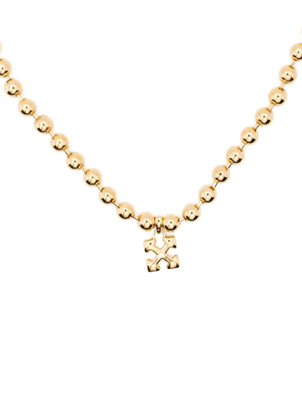 Off-White ball-chain Necklace Gold FARFETCH PH