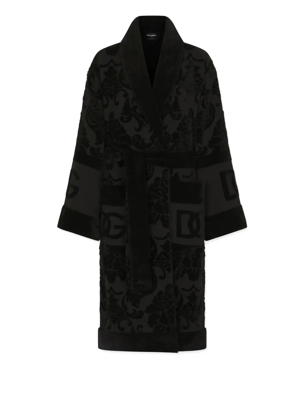 Dolce & Gabbana Casa Accappatoio con monogramma - Nero