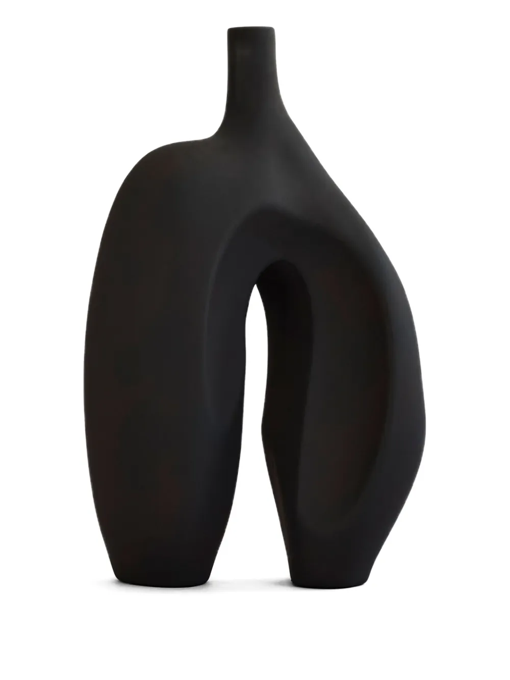 101 Copenhagen medium Ni abstract-shape vase (43cm x 21cm) | Black | Image 1