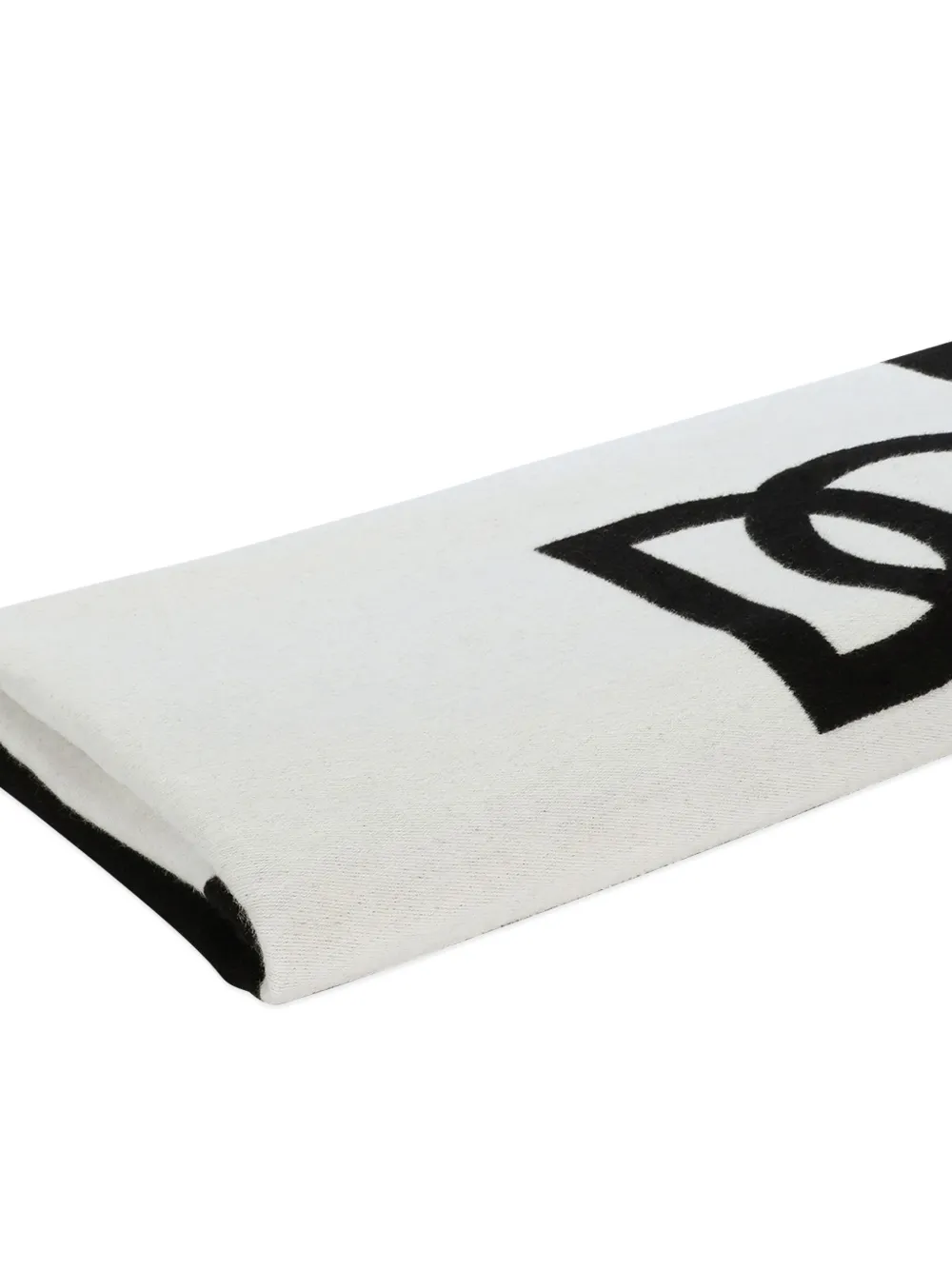 Dolce & Gabbana Casa Logo Blanket In Black