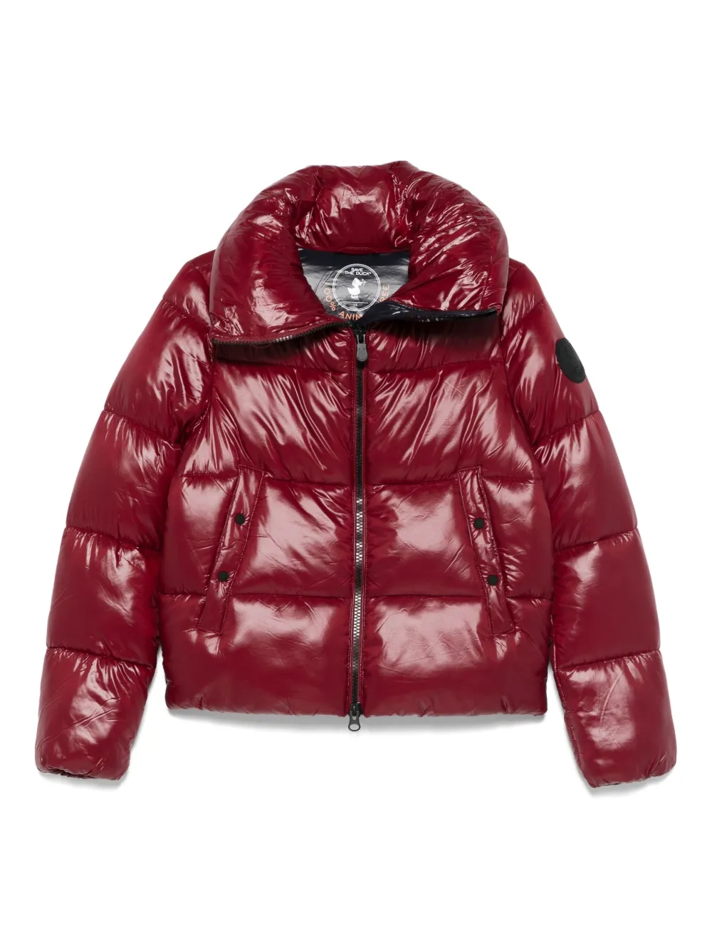 Save The Duck Isla quilted shiny jacket | Red | Image 1
