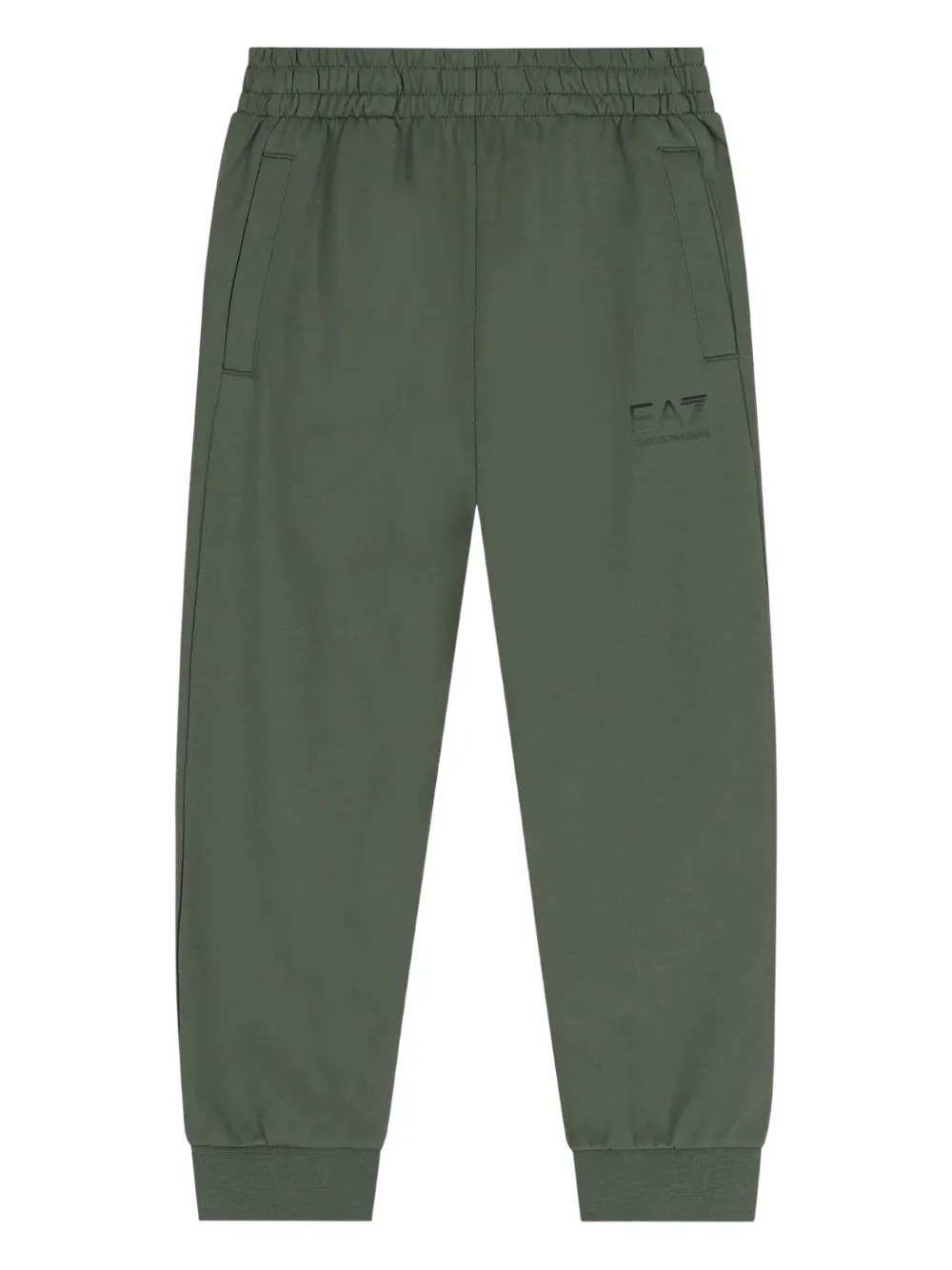 Emporio Armani Kids logo-embroidered hooded tracksuit Groen