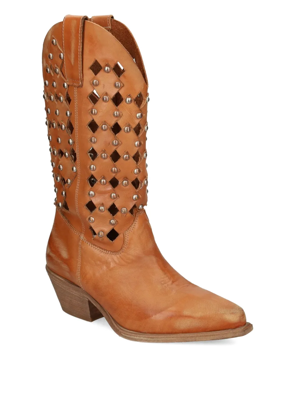Metisse studded cut-out boots Brown