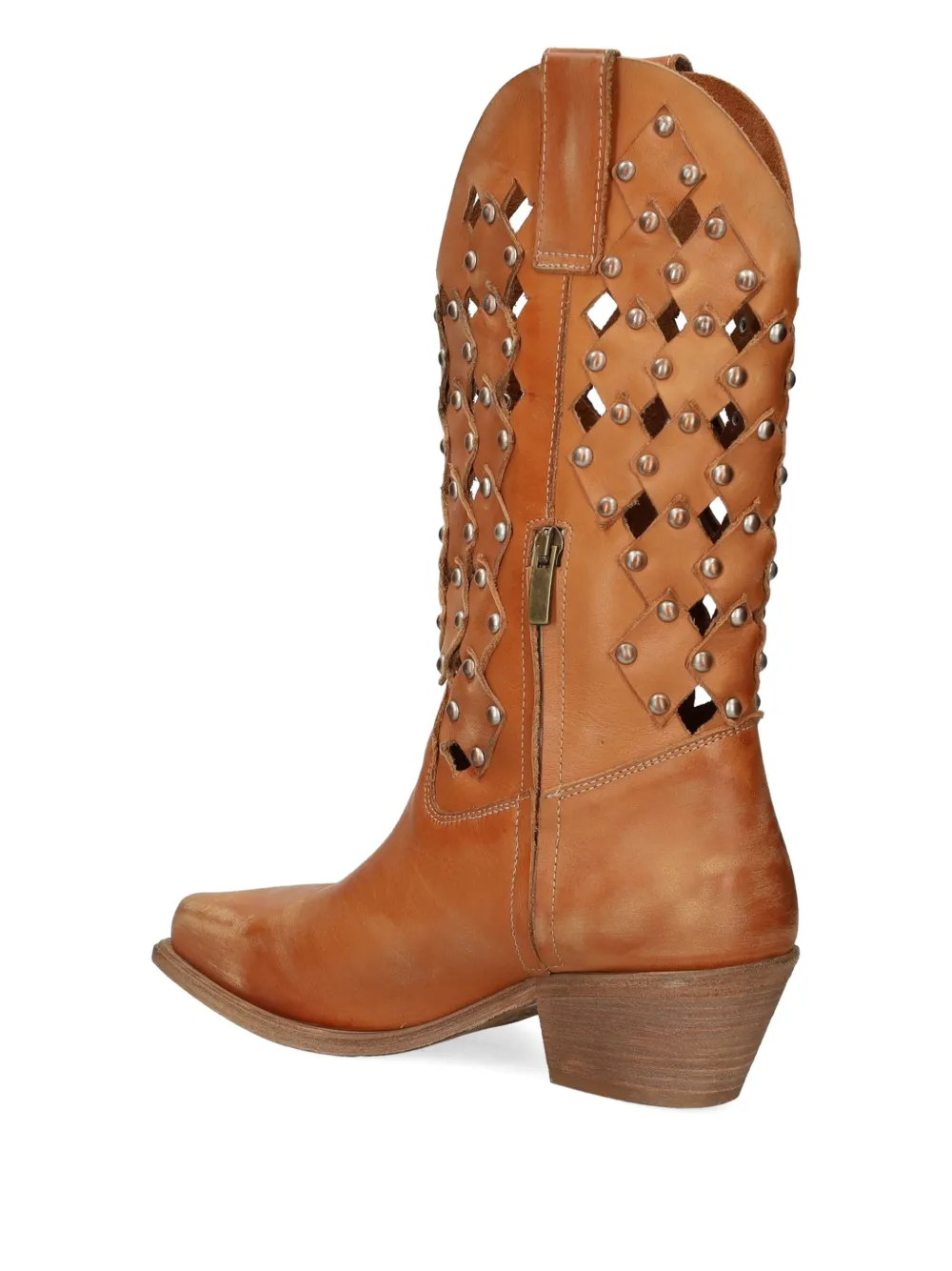 Metisse studded cut-out boots Brown