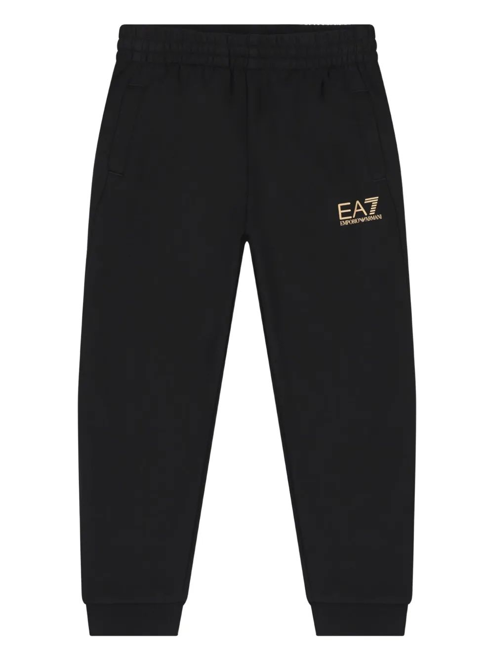Emporio Armani Kids logo-embroidered tracksuit Zwart