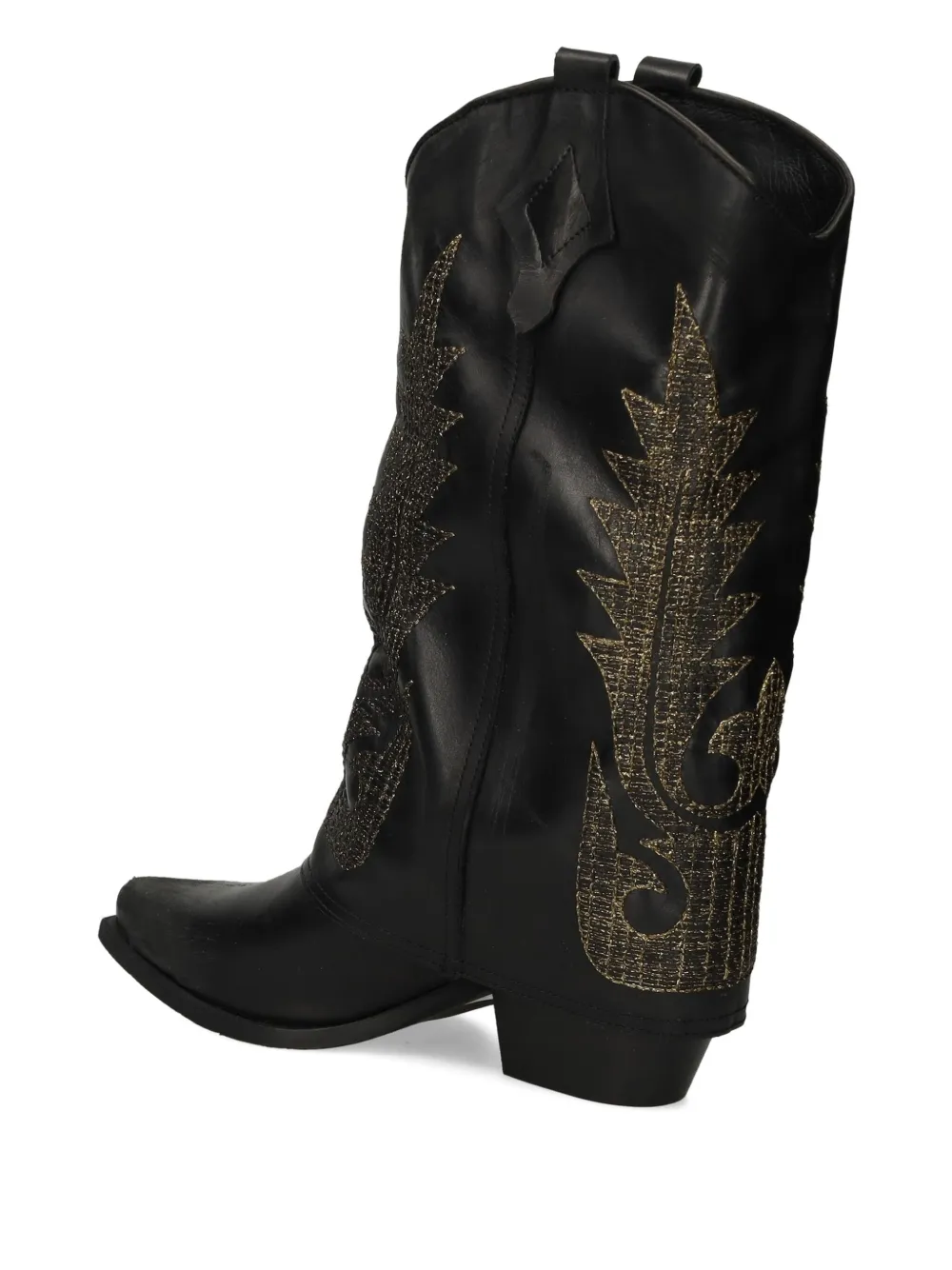 Metisse 50mm leather cowboy boots Black