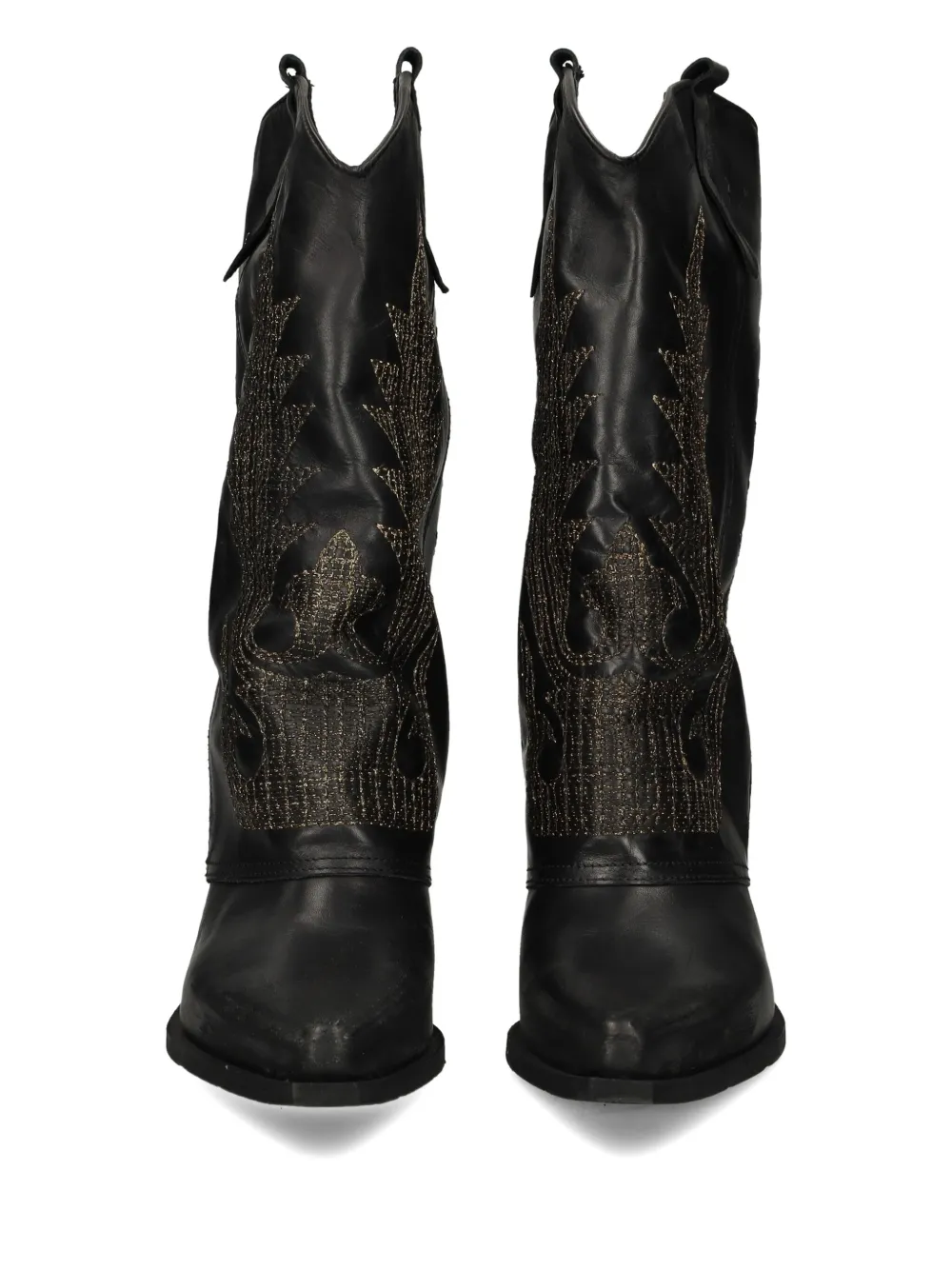 Metisse 50mm leather cowboy boots Black