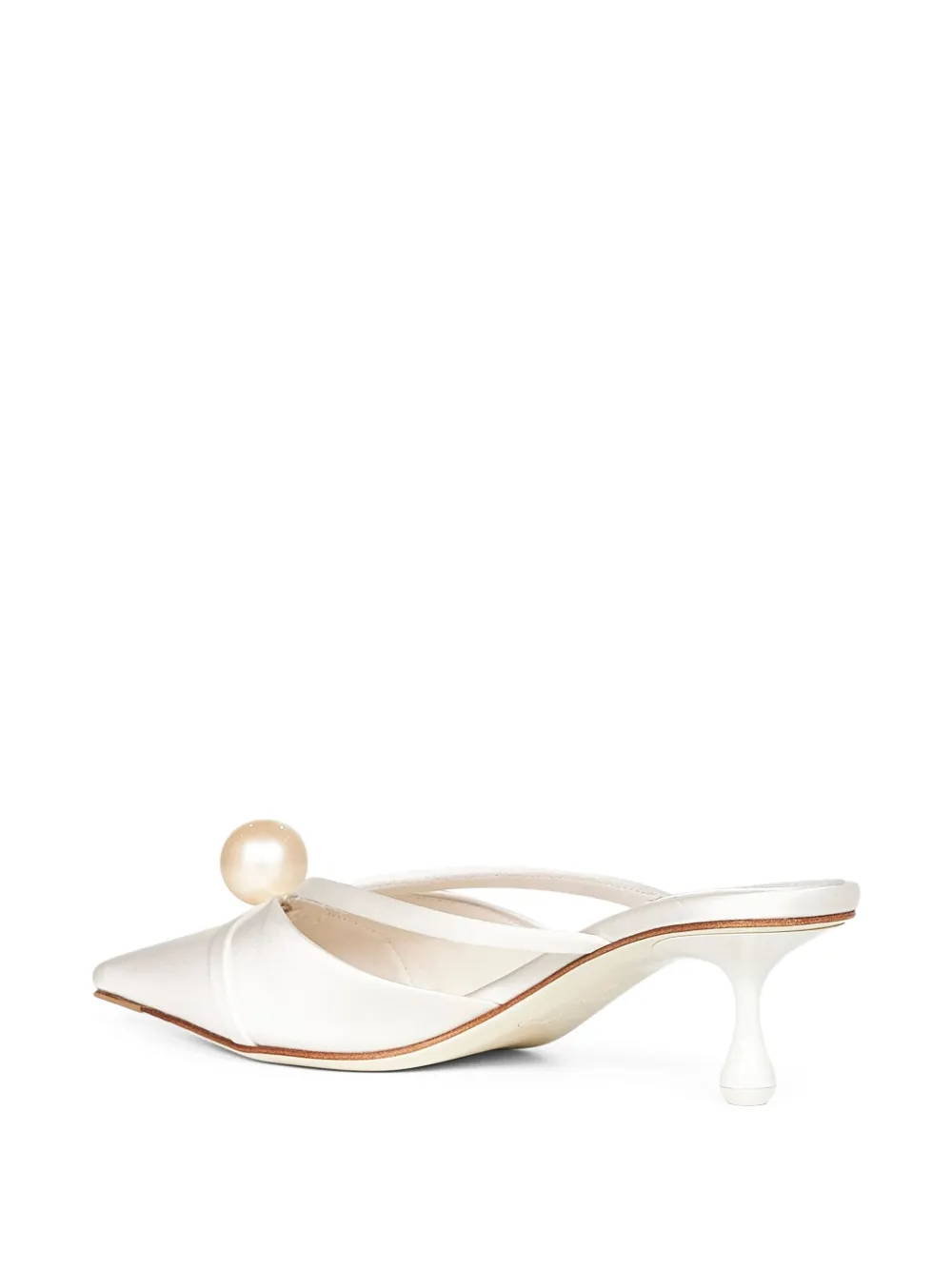 Jimmy Choo 50mm pearl-embellished pointed-toe mules Neutrals