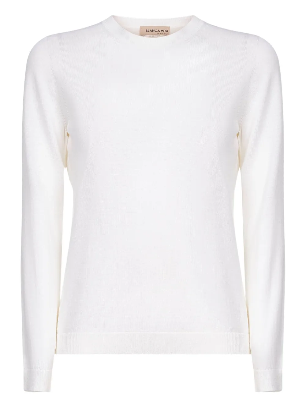 ribbed crew-neck sweater