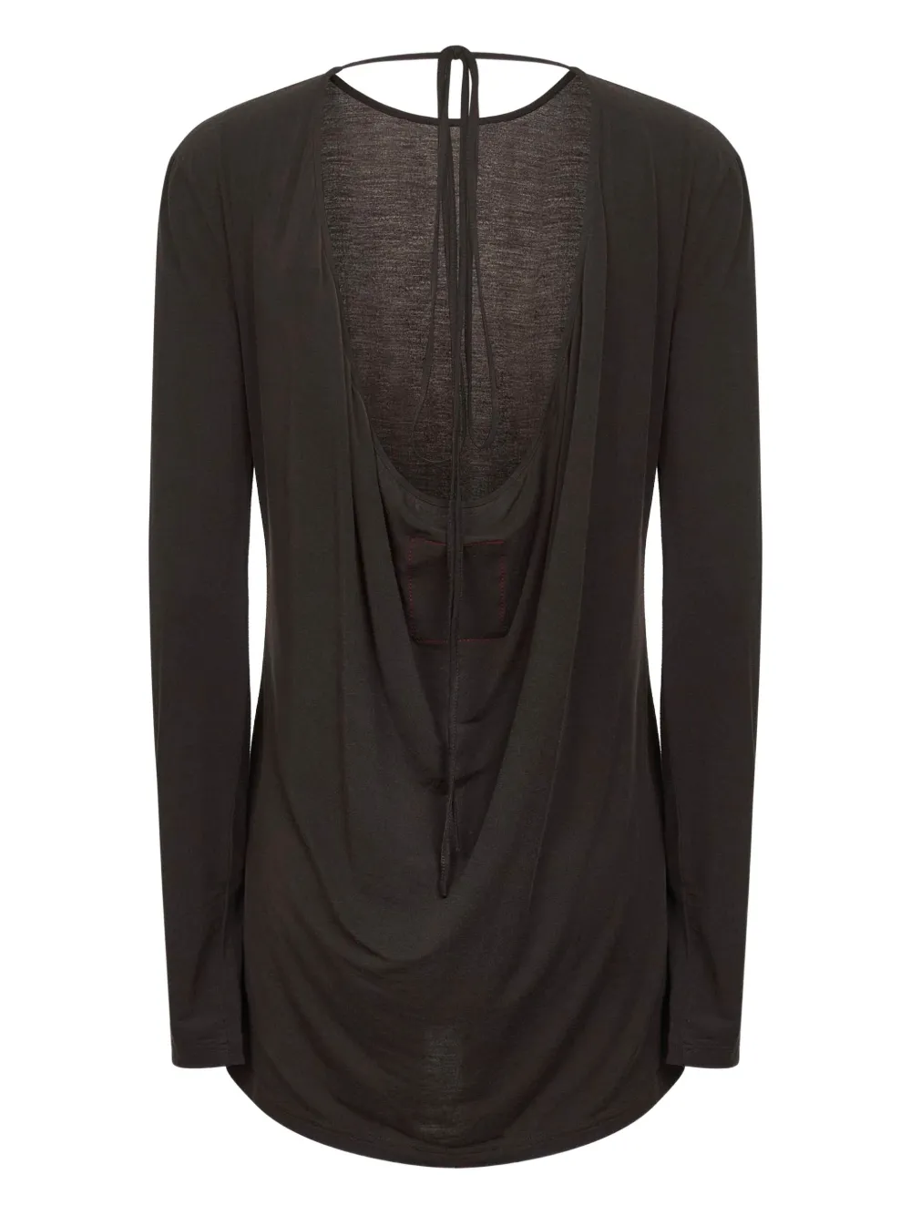 Uma Wang cowl-back long-sleeve top Bruin