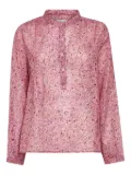 MARANT ÉTOILE Maria floral-print band-collar shirt - Pink