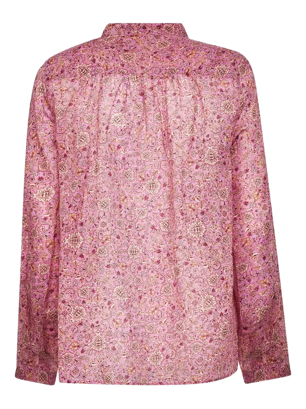 MARANT ÉTOILE Maria floral-print band-collar shirt - Roze