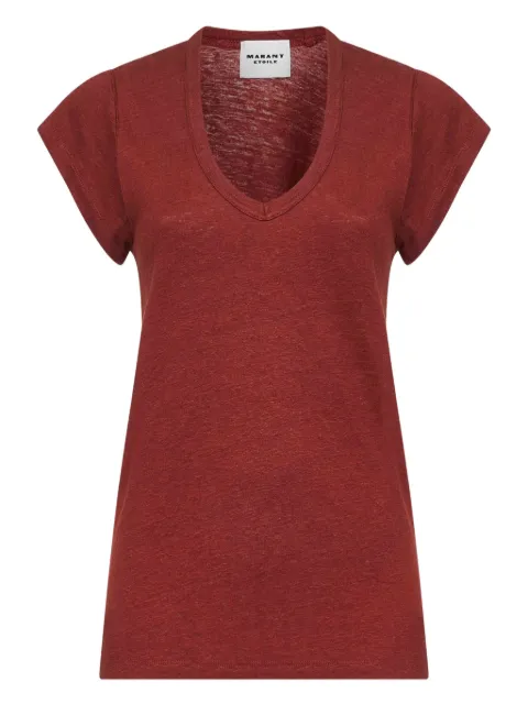 MARANT ÉTOILE ribbed V-neck T-shirt