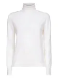 Blanca Vita turtleneck ribbed-cuff sweater - White