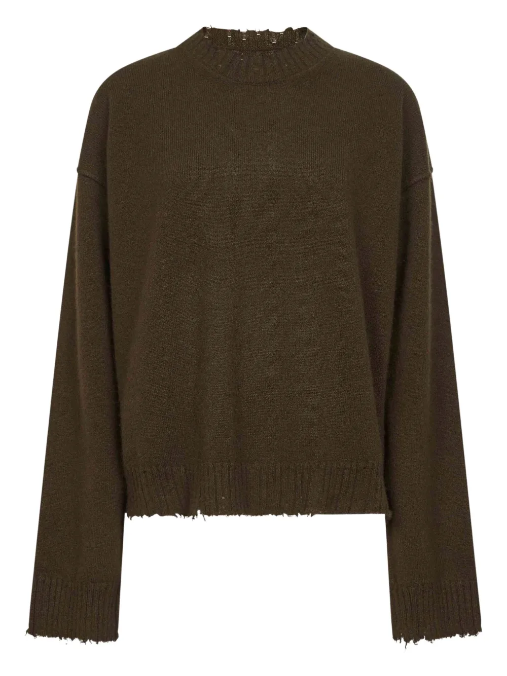 Uma Wang distressed sweater Groen