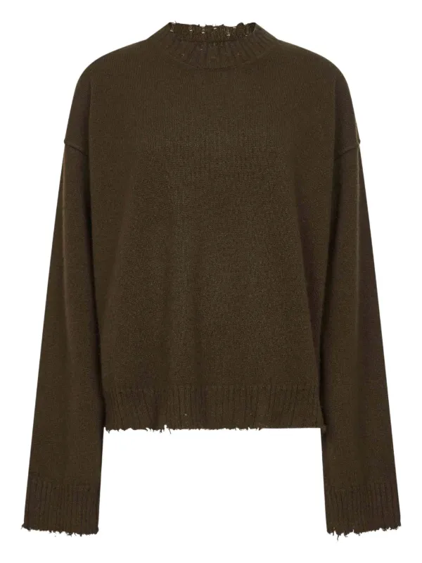 Uma Wang Distressed Sweater Green FARFETCH IN