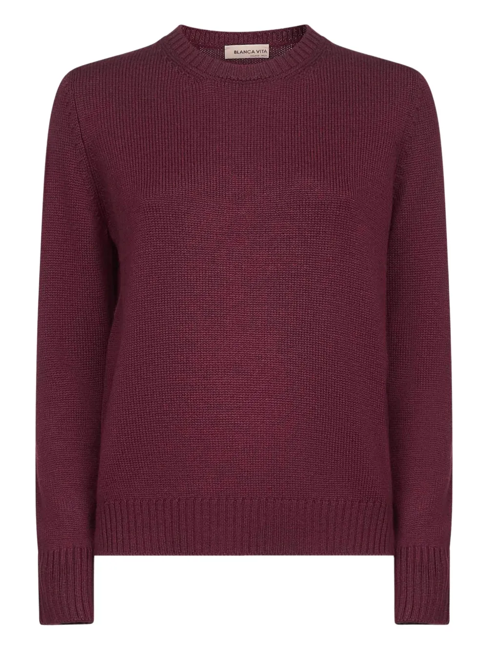 ribbed crew-neck sweater