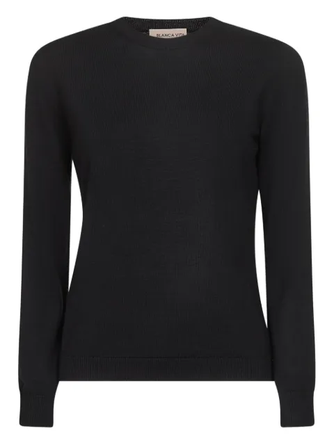 Blanca Vita ribbed crew-neck sweater