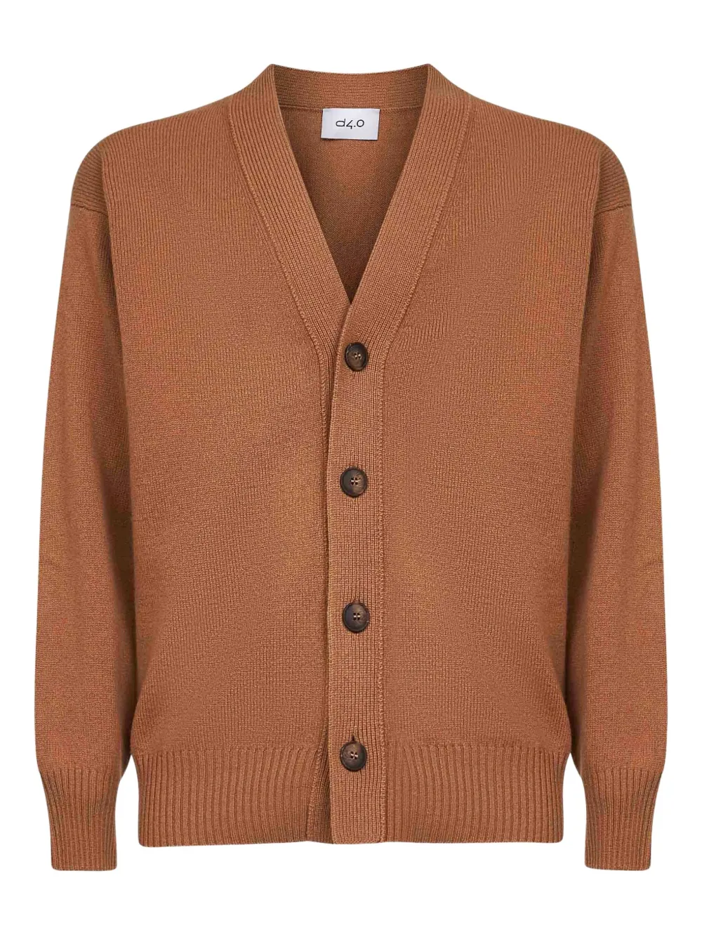 button-fastening V-neck cardigan
