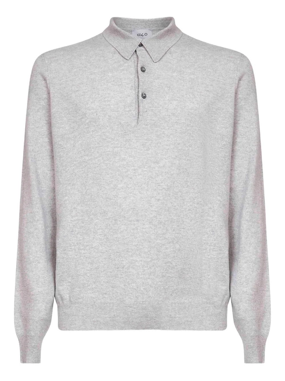 three-button ribbed polo shirt