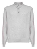 D4.0 three-button ribbed polo shirt - Grey