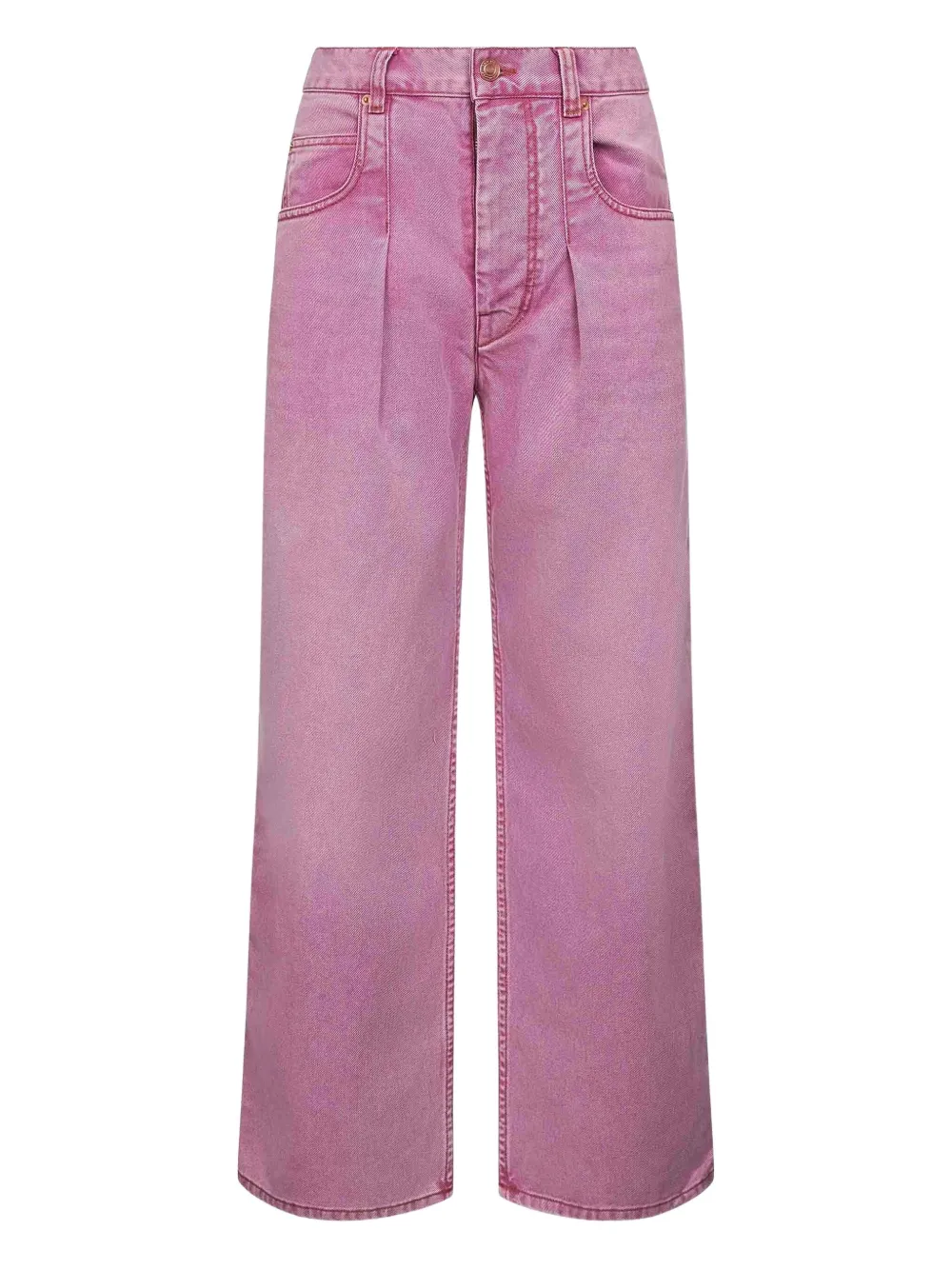 pleat-front jeans