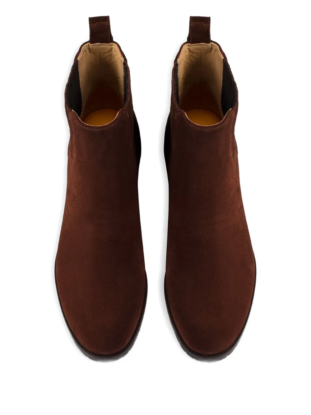 Doucal's Elastic-panel Suede Boots In Burgundy