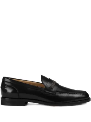 Tod's ロゴ ローファー | ブラック | FARFETCH JP